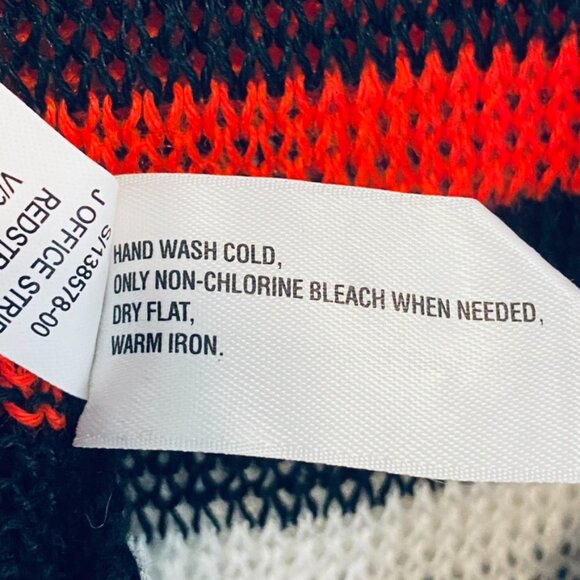 GAP Knit Linen Striped Crew Neck Sweater Size Large - Picture 4 of 6